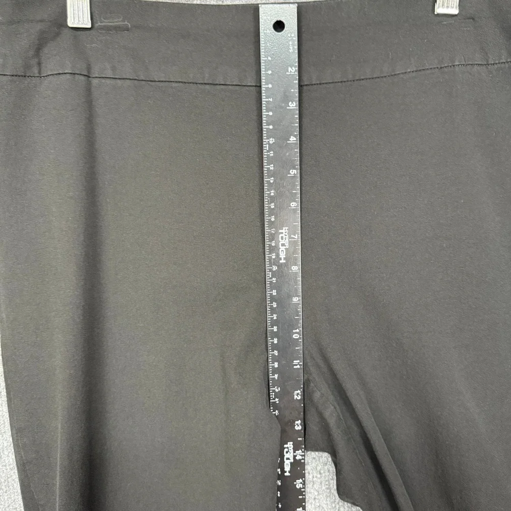 Chicos So Slimming Crop Pants 3 Womens 16 Black Pull On Stretch Tummy Control